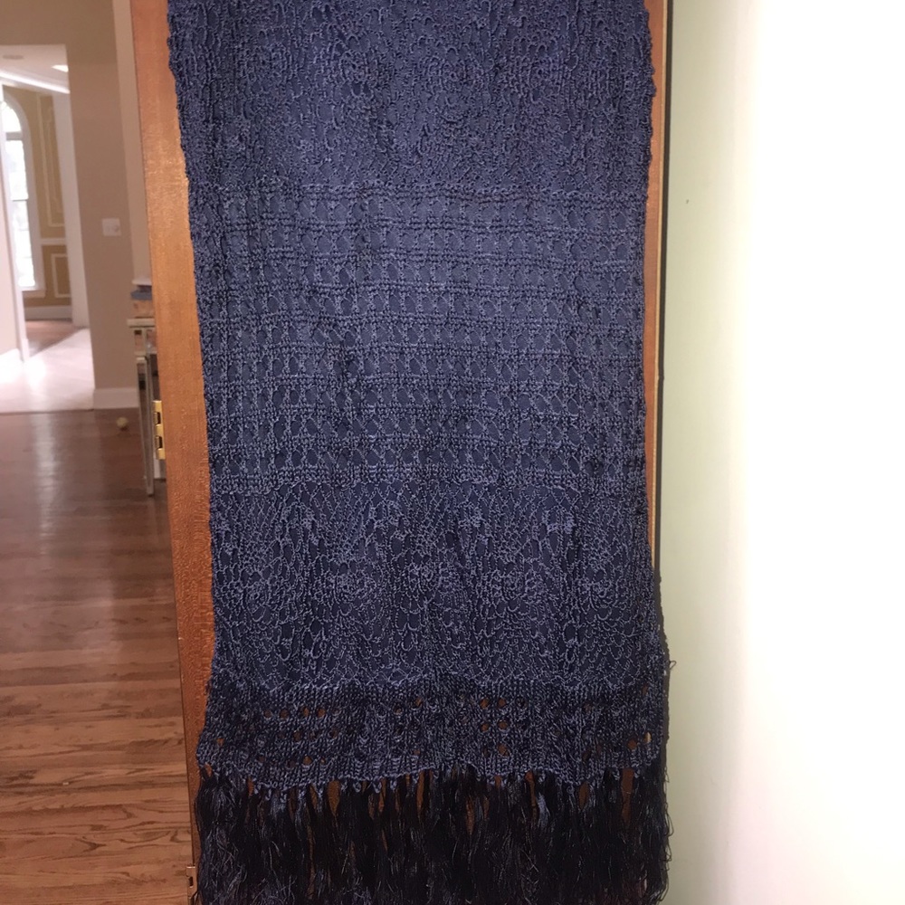 Navy blue crocheted skirt